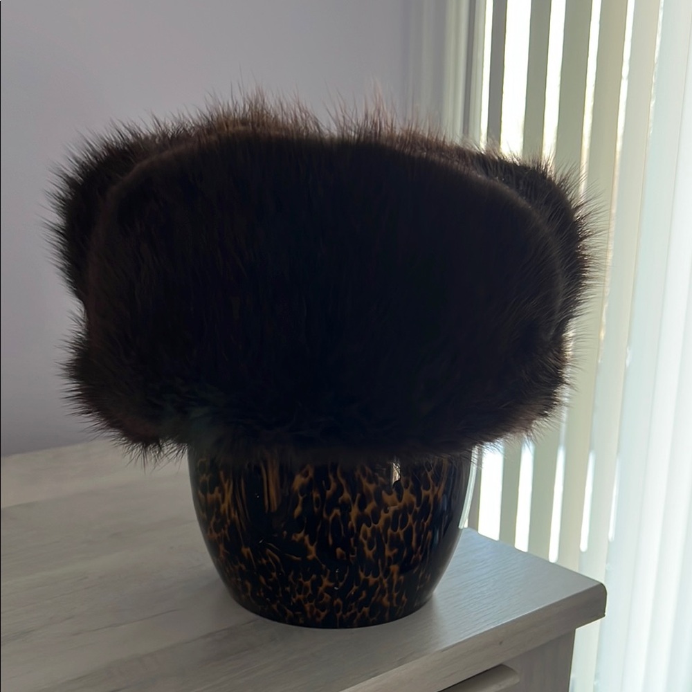 Luxurious Dark Brown Fur Hat